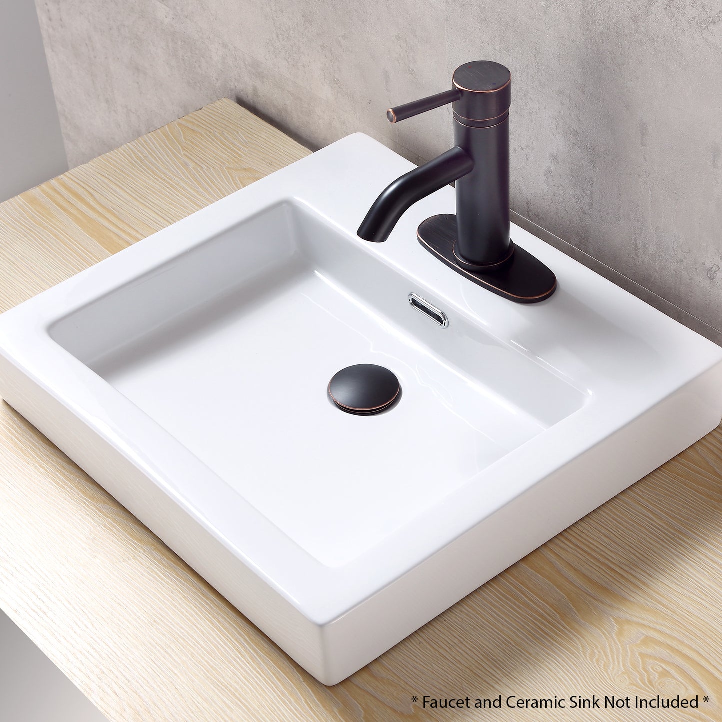 DKPL-7O 6.25 in. x 2.4 in. x 0.25 in. Brass Bathroom Vessel Vanity Sink Faucet Hole Cover Deck Plate Escutcheon in Oil Rubbed Bronze