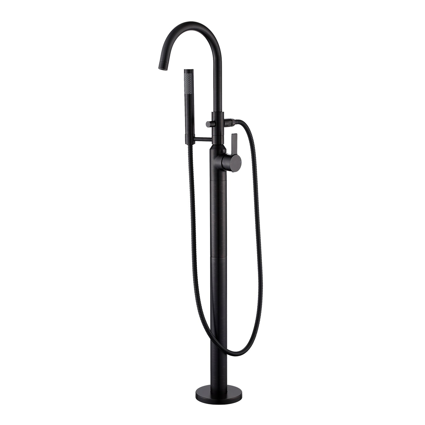 FTF01-TO Modern Freestanding Single-Handle Floor-Mount Roman Tub Faucet Filler with Hand Shower in Oil Rubbed Bronze