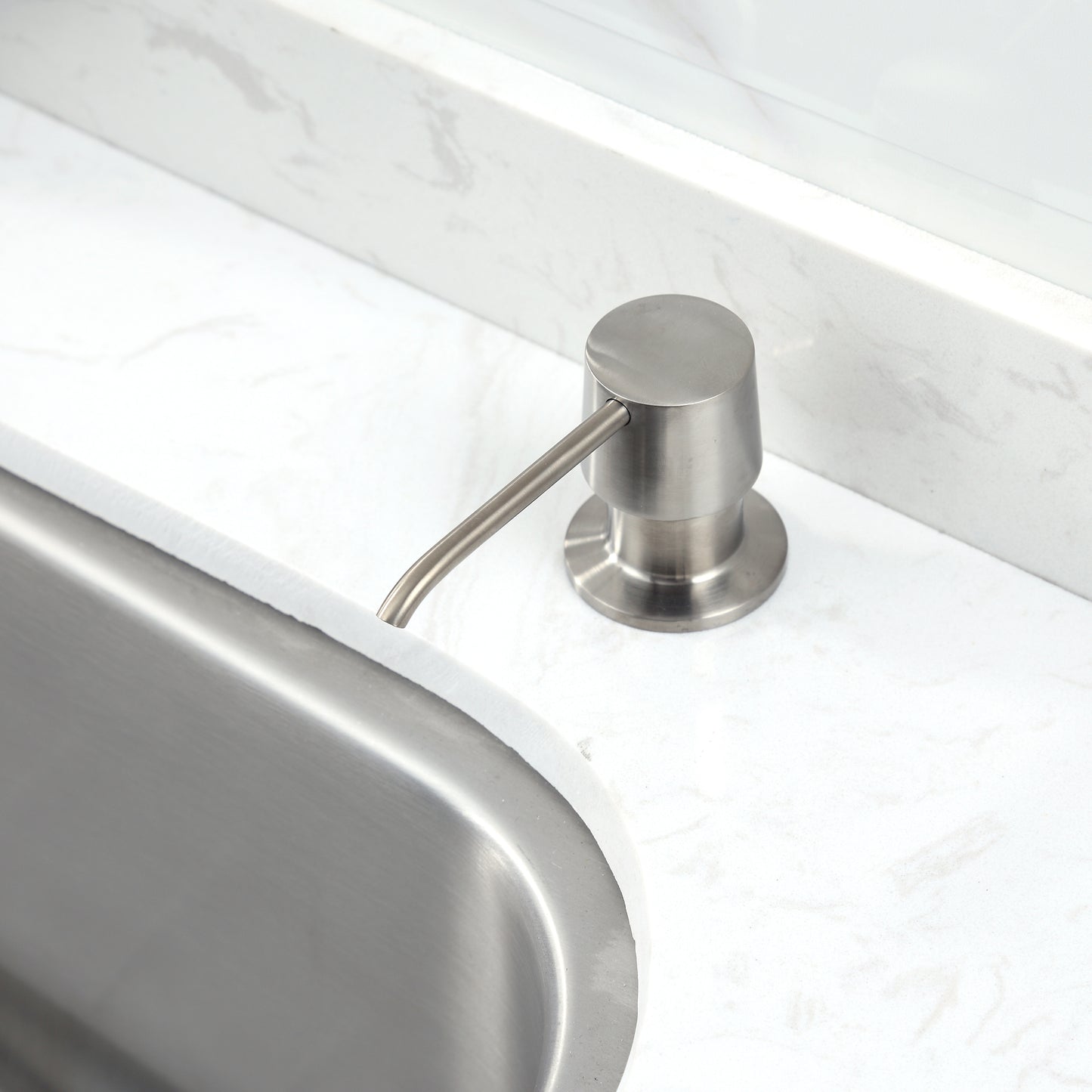 SC04-TB Countertop Deck-Mount Metal Soap and Lotion Dispenser in Brushed Nickel