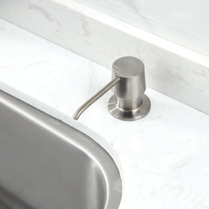 SC04-TB Countertop Deck-Mount Metal Soap and Lotion Dispenser in Brushed Nickel