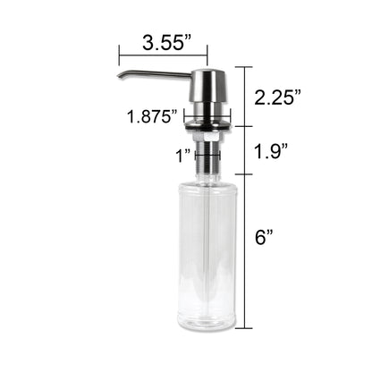SC04-TB Countertop Deck-Mount Metal Soap and Lotion Dispenser in Brushed Nickel