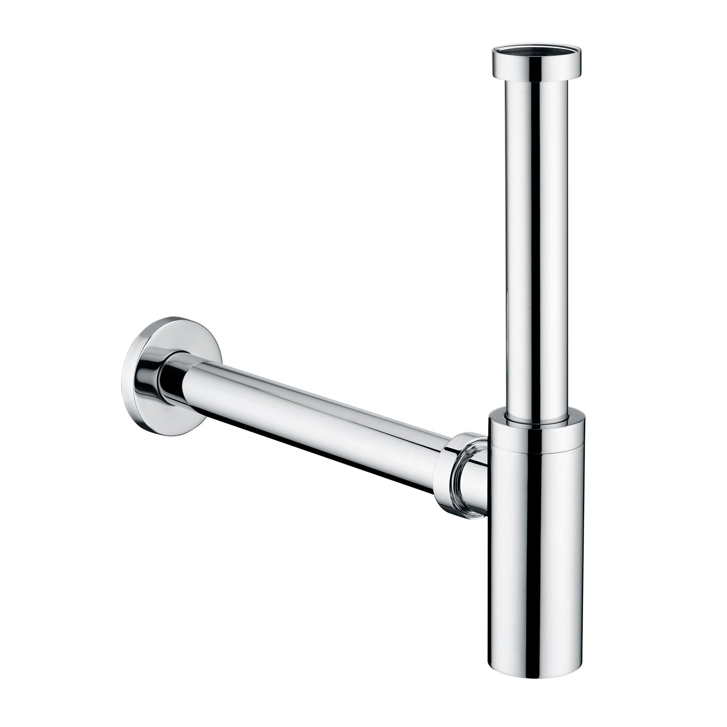 BPT01-C Designer 1-1/4 in. Brass Round Bottle Trap in Chrome