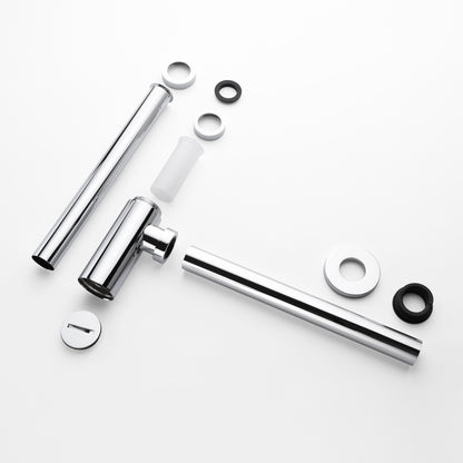 BPT01-C Designer 1-1/4 in. Brass Round Bottle Trap in Chrome