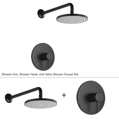 SS-B01-TM Single-Handle 1-Spray Shower Faucet with Valve in Matte Black (Valve Included)