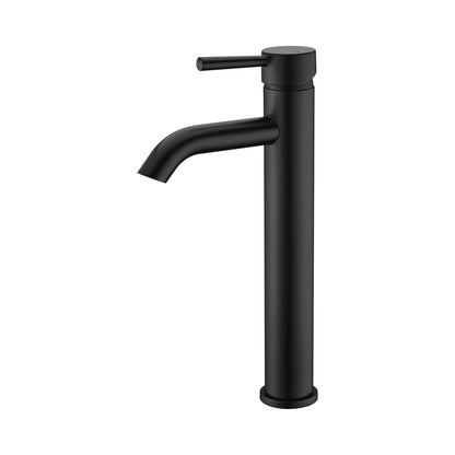 Raphral BSH03-TM Single Hole Single-Handle Vessel Bathroom Faucet with Drain in Matte Black