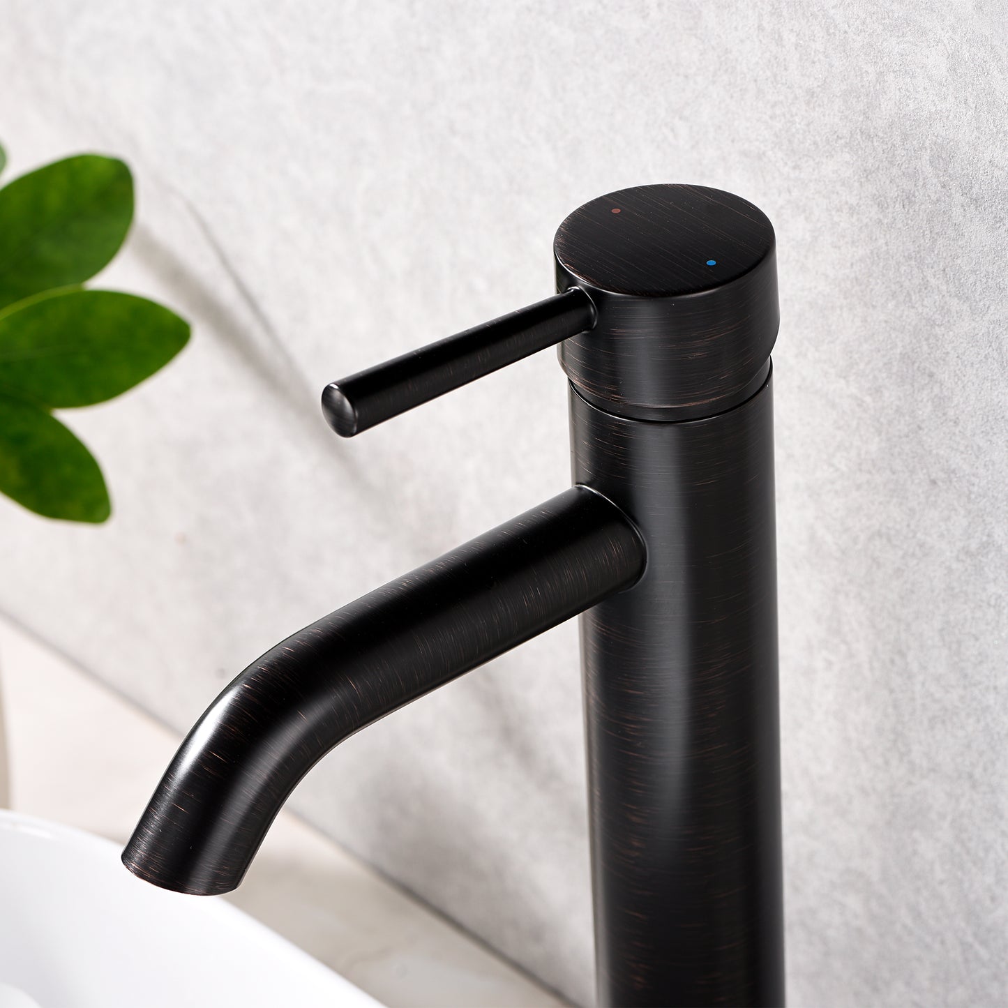 Raphral BSH03-TO Single Hole Single-Handle Vessel Bathroom Faucet with Drain in Oil Rubbed Bronze
