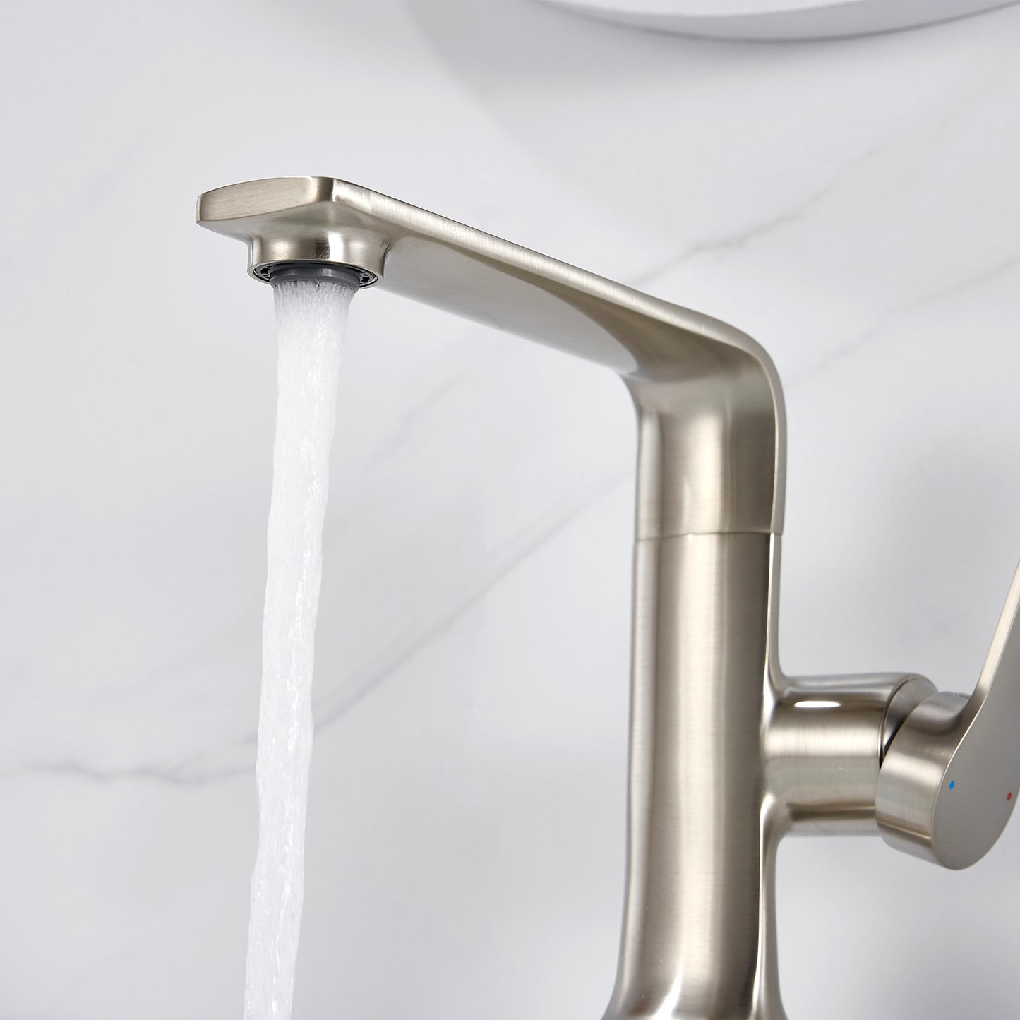Varen BSH15-SB Single Hole Single-Handle Bathroom Faucet with drain in Brushed Nickel