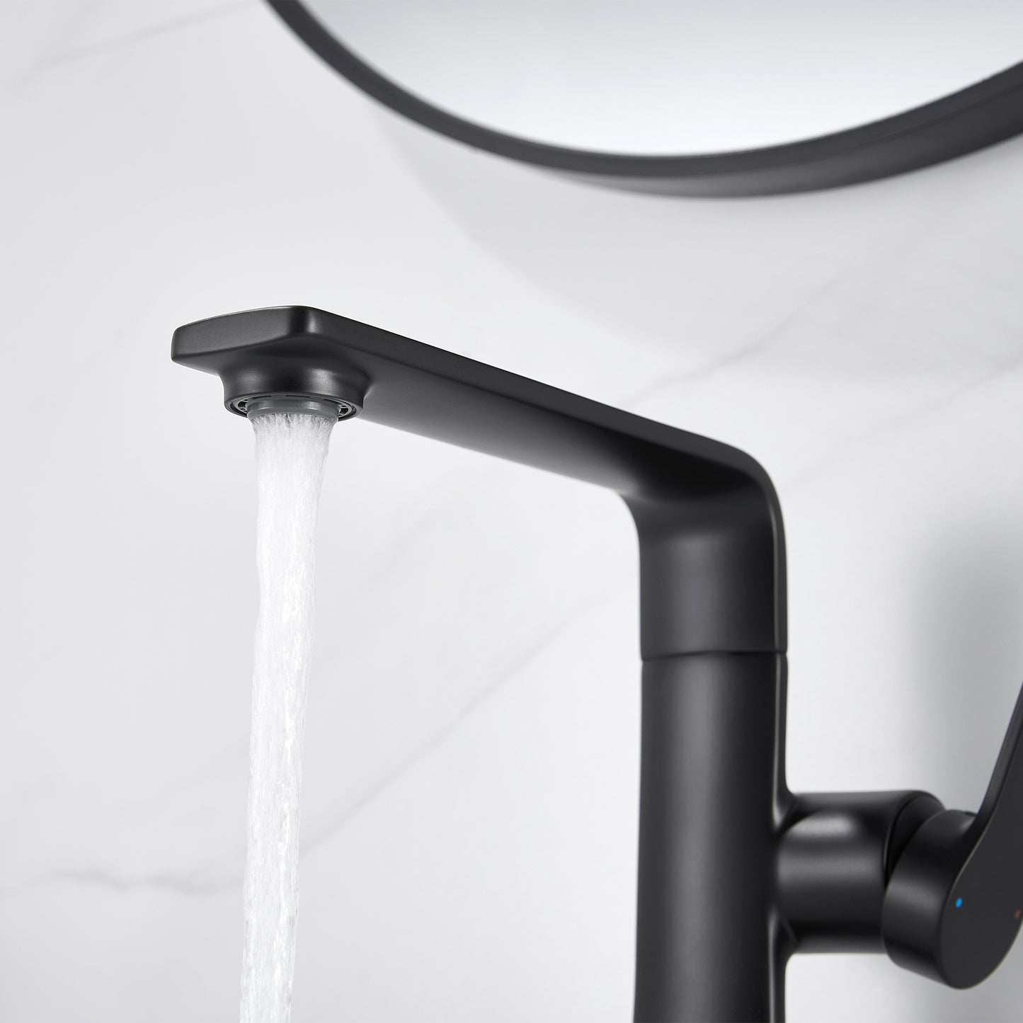 Varen BSH15-SM Single Hole Single-Handle Bathroom Faucet with drain in Matte Black
