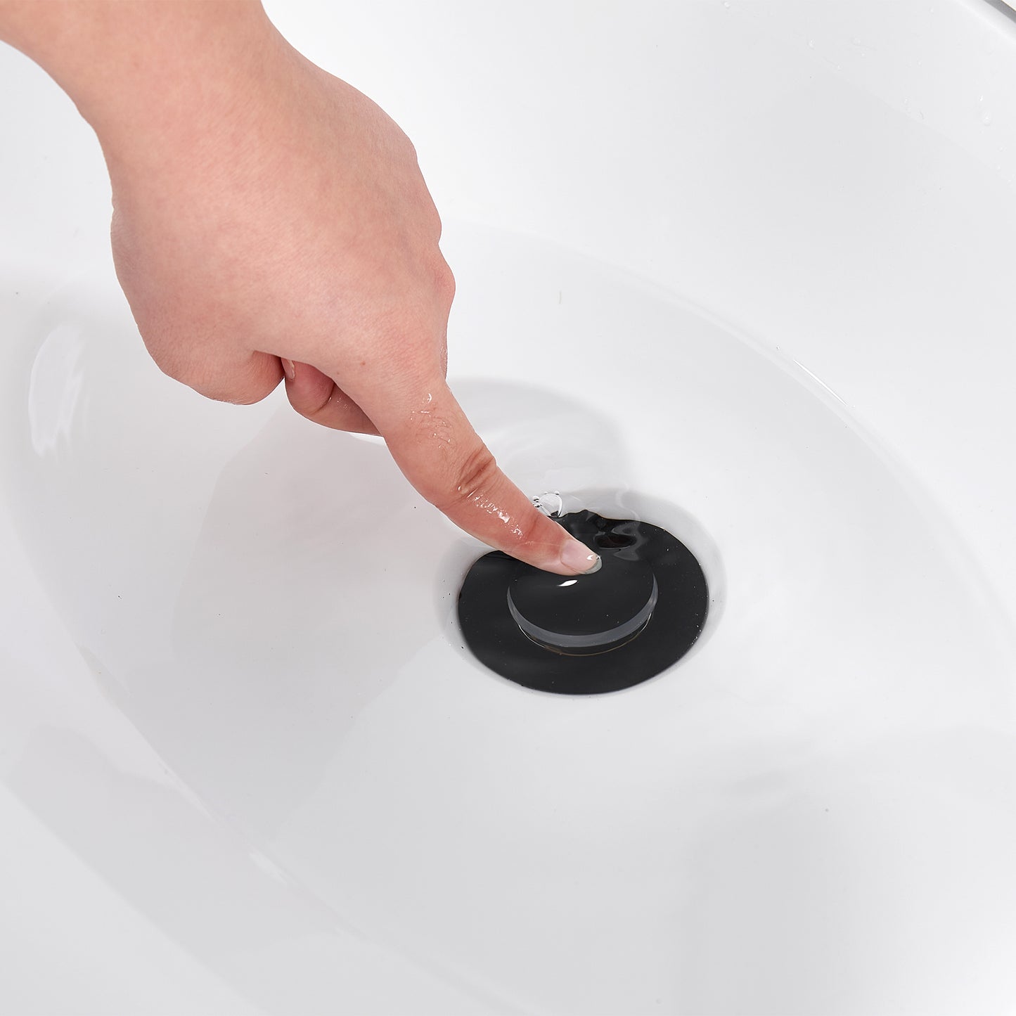 Varen BSH15-SM Single Hole Single-Handle Bathroom Faucet with drain in Matte Black