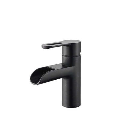 VividFall BSH16-SO Waterfall Single Hole Single Handle Bathroom Vessel Sink Faucet with Drain in Oil Rubbed Bronze