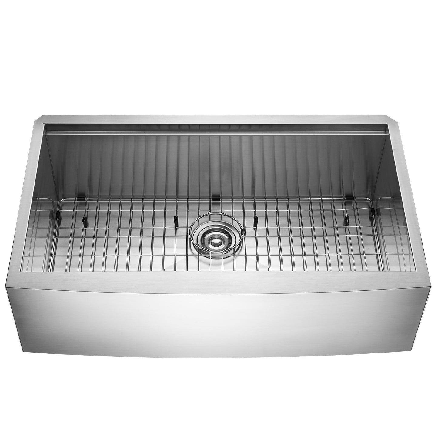 CFS36-18Z Farmhouse Apron-Front 18-Gauge Stainless Steel 36 in. Single Bowl Workstation Kitchen Sink with Accessories