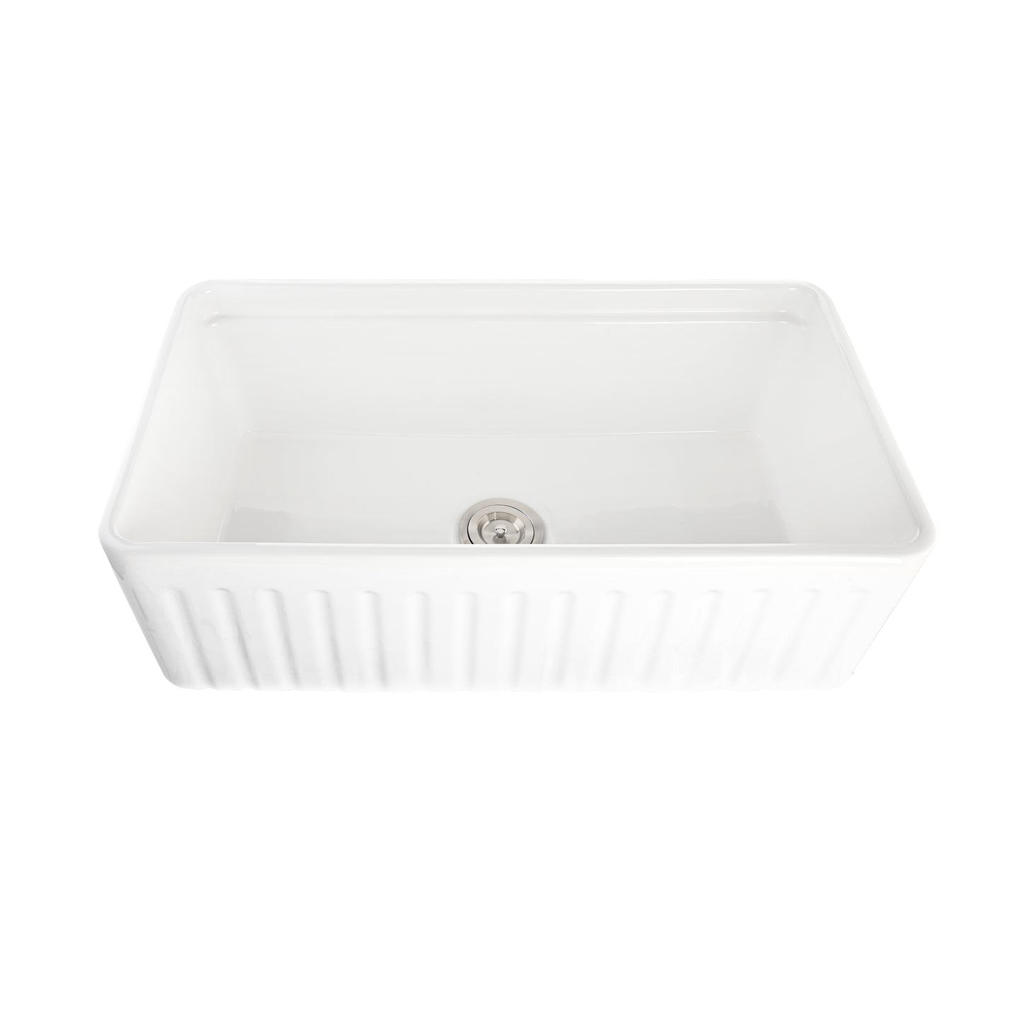 CK-002-33 33 in. Farmhouse Apron Single Bowl Ceramic Kitchen Sink Workstation with Grid, Strainer, Colander, Rack, Cutting Board