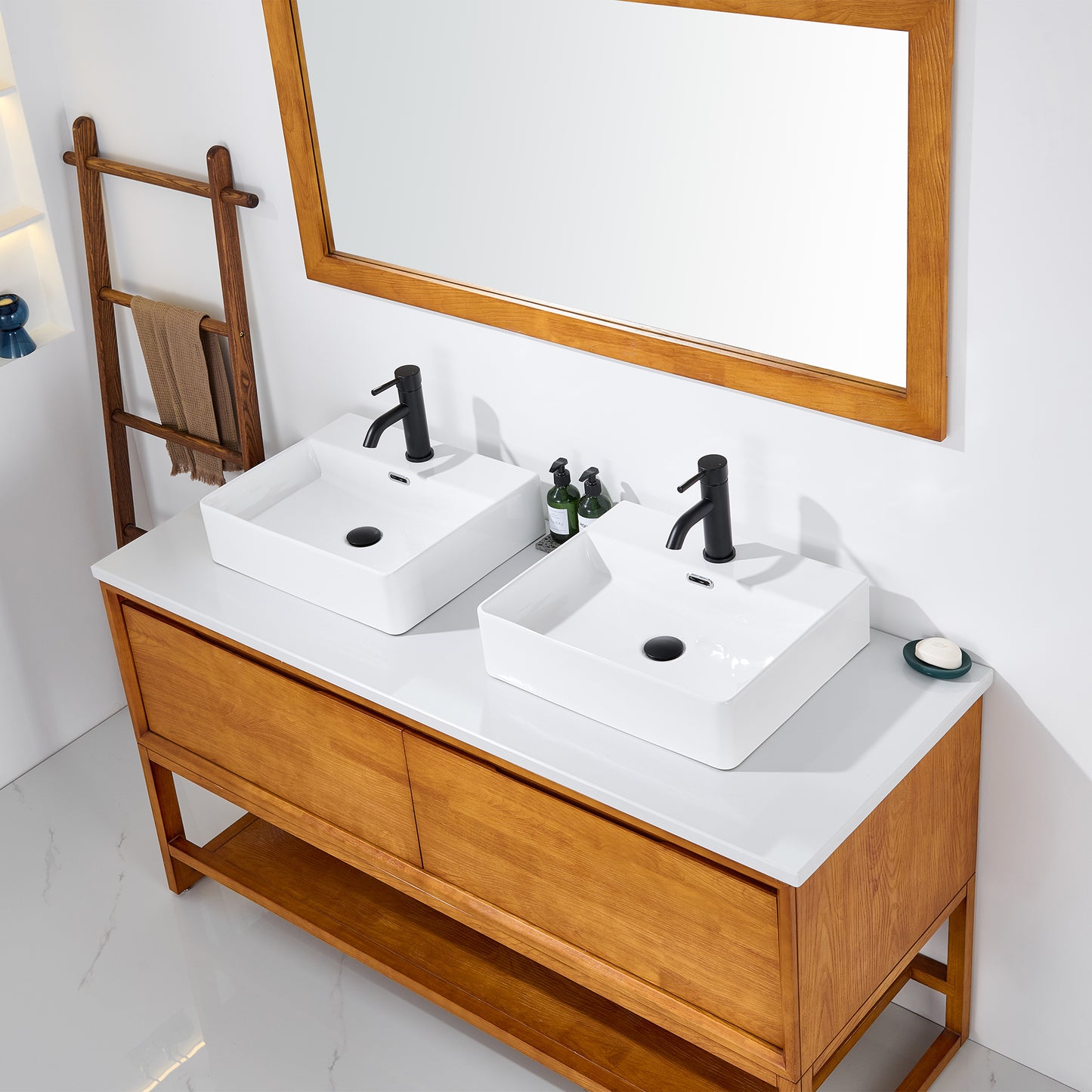 CS-033-GW Rectangular 20 in. Bathroom Ceramic Vessel Sink Art Basin in White