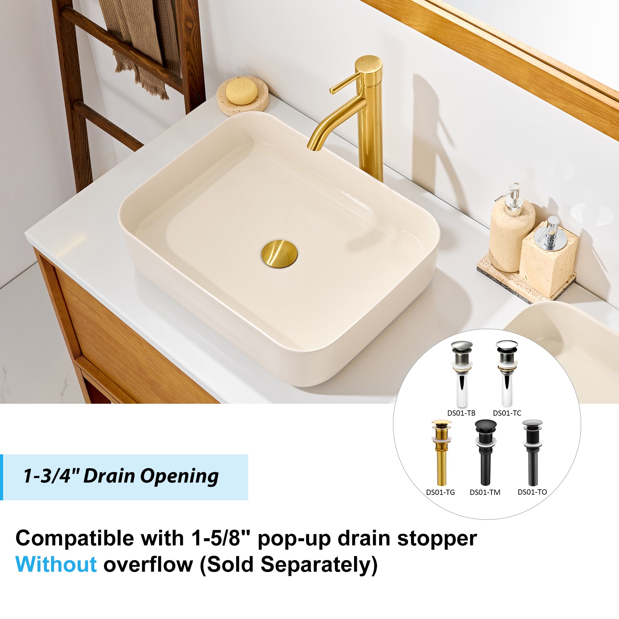 CS-034-MK Rectangular 20-1/4 in. Bathroom Ceramic Vessel Sink Art