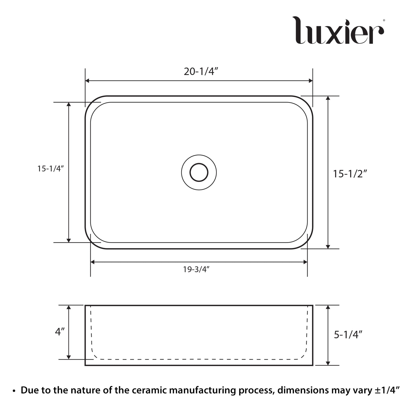 CS-034-MK Rectangular 20-1/4 in. Bathroom Ceramic Vessel Sink Art Basin in Matte Khaki