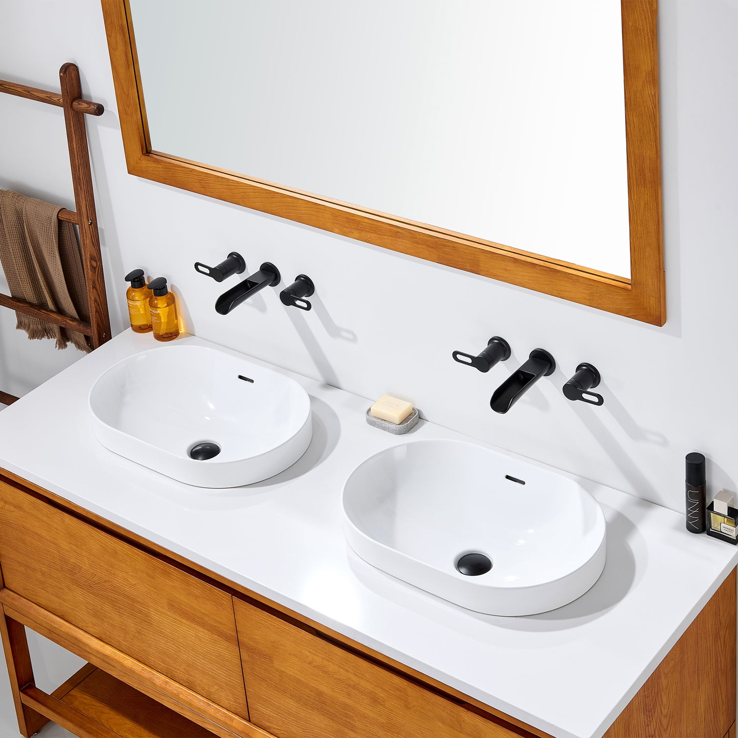 CS-035-GW Oval 21-1/4 in. Drop-In Ceramic Bathroom Sink in White