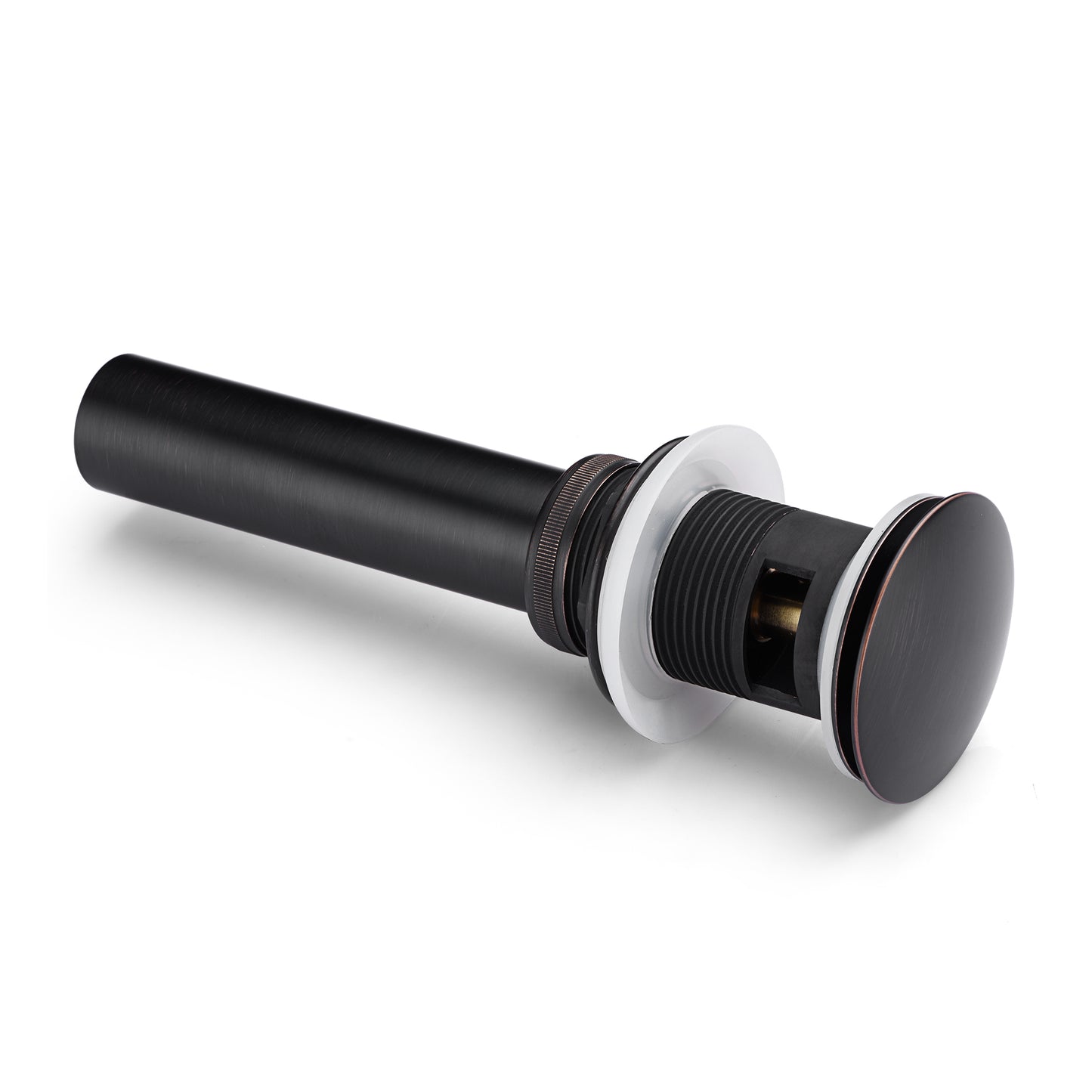 DS02-TO 1-5/8 in. Brass Bathroom and Vessel Sink Push Pop-Up Drain Stopper With Overflow in Oil Rubbed Bronze