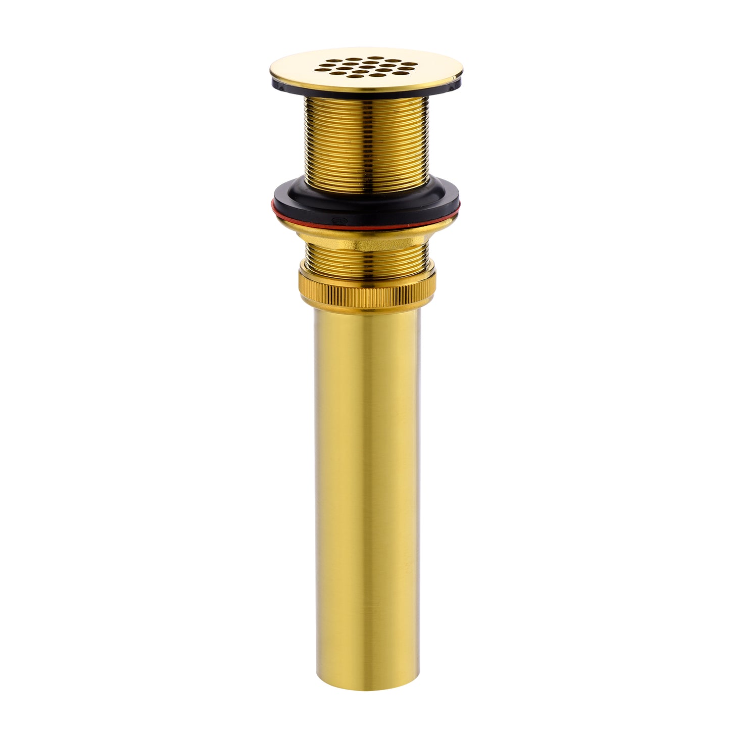 DS05-TG 1-1/2 in. Brass Bathroom and Vessel Sink Grid Drain Stopper Strainer with No Overflow in Brushed Gold