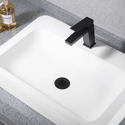 DS05-TM 1-1/2 in. Brass Bathroom and Vessel Sink Grid Drain Stopper Strainer with No Overflow in Matte Black