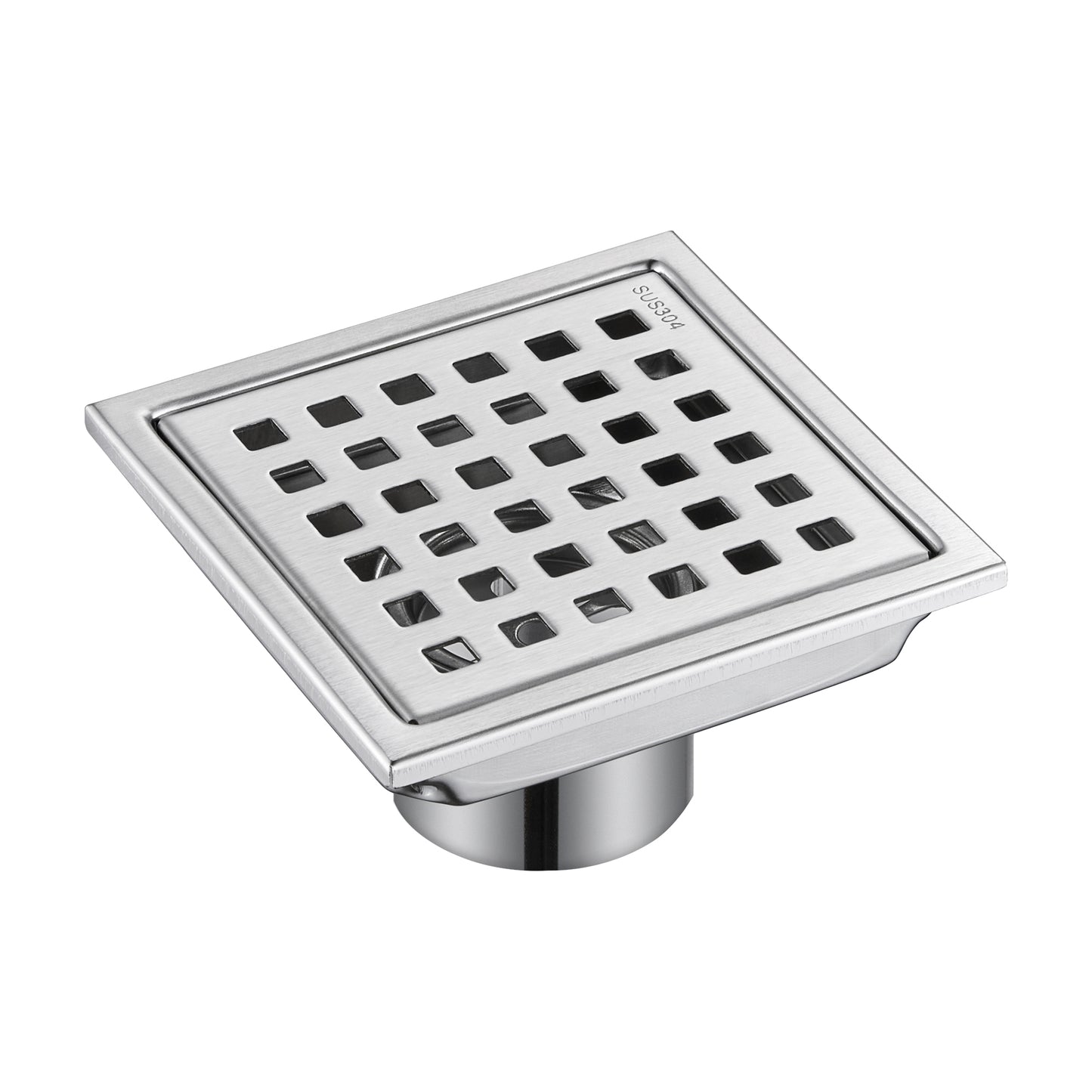 FD01-4-TB 4 in. x 4 in. Stainless Steel Square Shower Floor Drain in Stainless Steel
