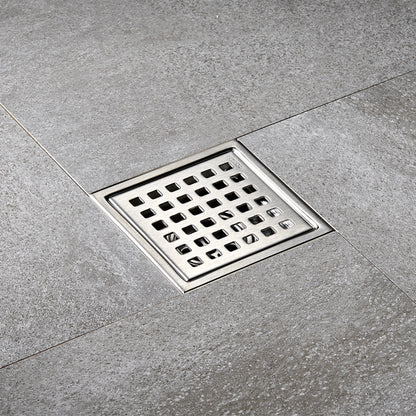FD01-4-TB 4 in. x 4 in. Stainless Steel Square Shower Floor Drain in Stainless Steel