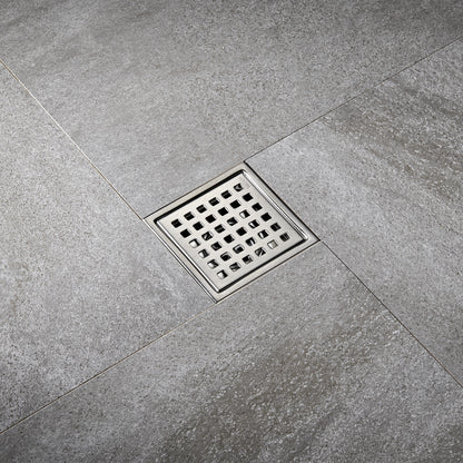FD01-4-TB 4 in. x 4 in. Stainless Steel Square Shower Floor Drain in Stainless Steel