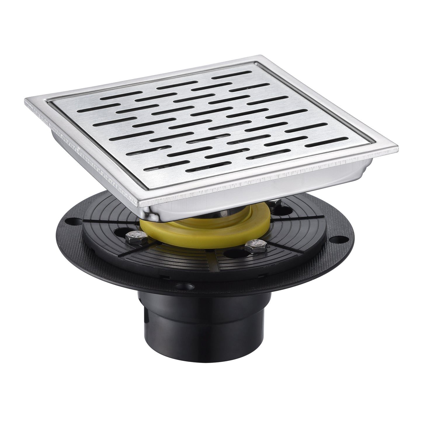 FD02-6-TB 6 in. x 6 in. Stainless Steel Square Shower Floor Drain in Stainless Steel