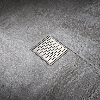 FD02-6-TB 6 in. x 6 in. Stainless Steel Square Shower Floor Drain in Stainless Steel