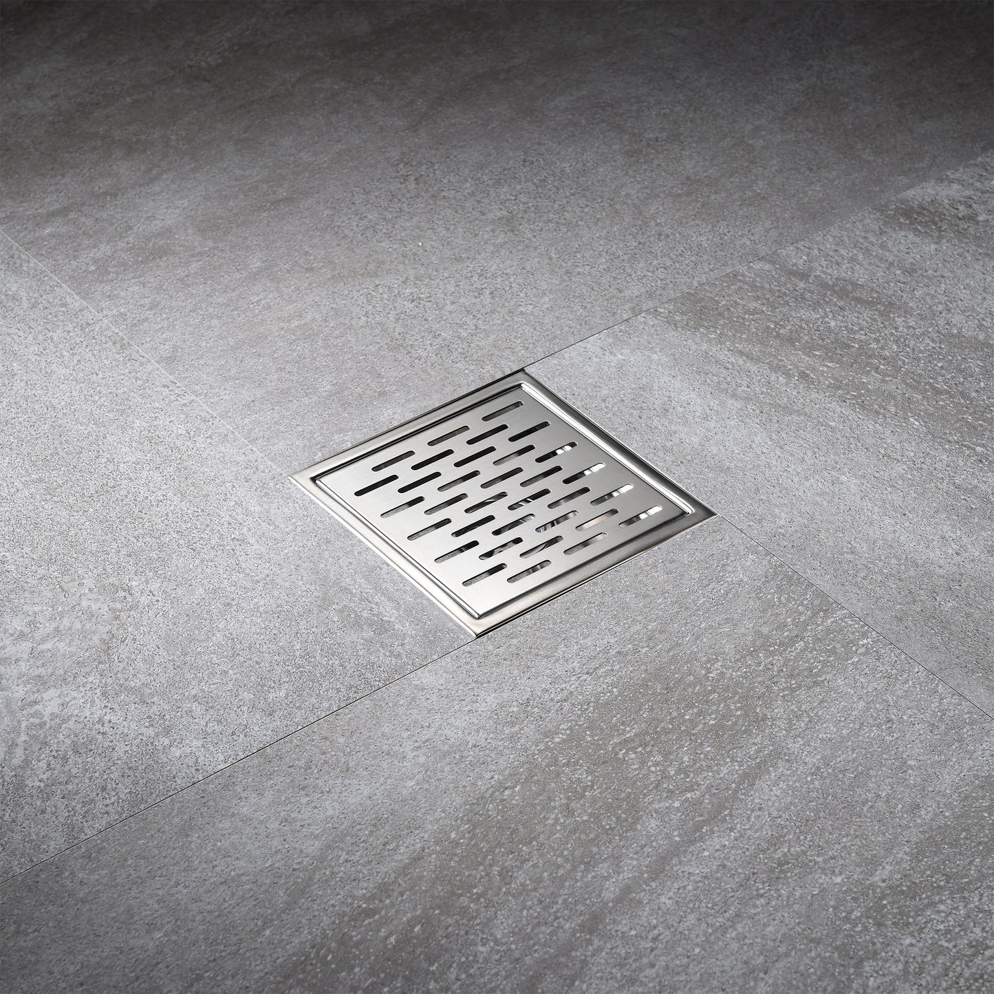 FD02-6-TB 6 in. x 6 in. Stainless Steel Square Shower Floor Drain in Stainless Steel