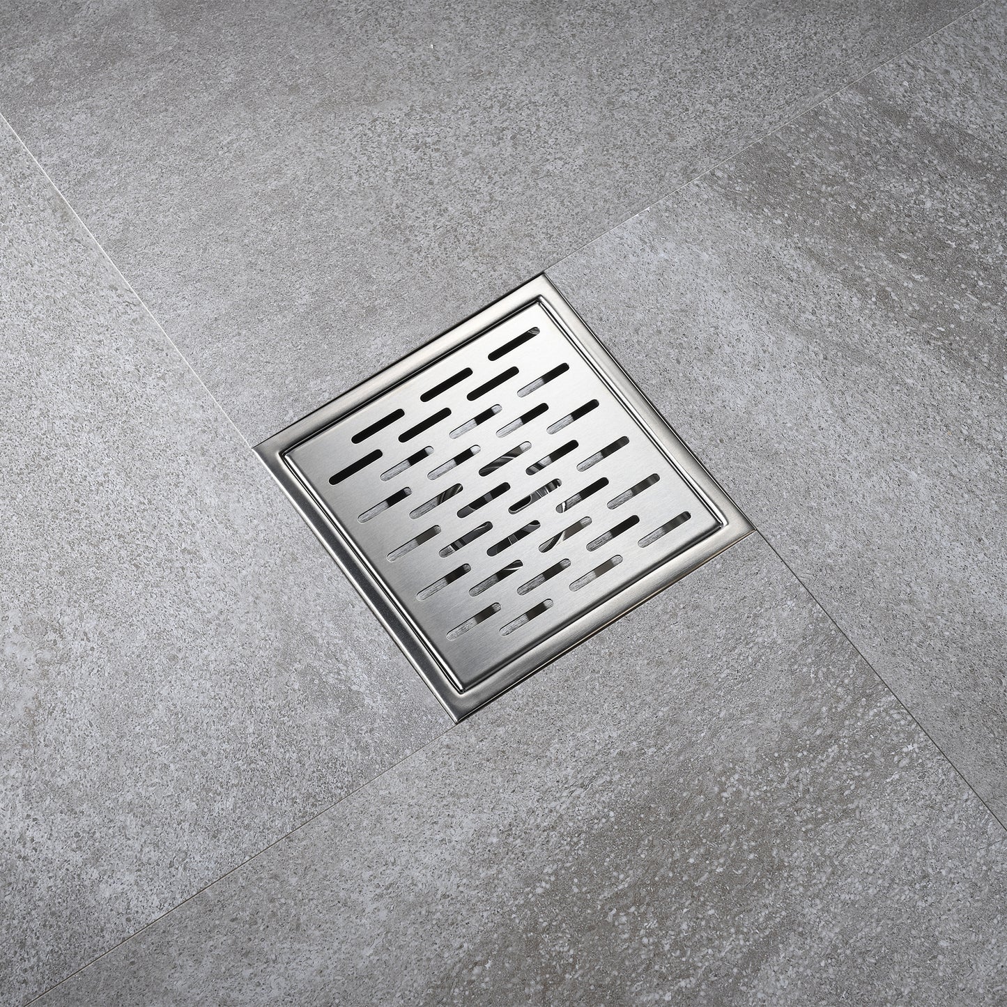FD02-6-TB 6 in. x 6 in. Stainless Steel Square Shower Floor Drain in Stainless Steel