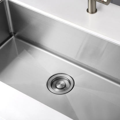 GD01-B Kitchen Sink Garbage Disposal Flange and Stopper in Brushed Stainless Steel