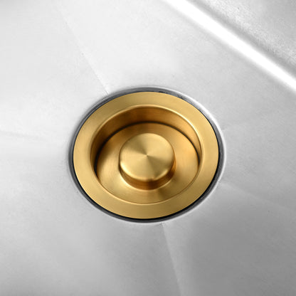 GD01-G Kitchen Sink Garbage Disposal Flange and Stopper in Brushed Gold