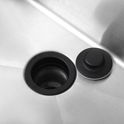 GD01-M Kitchen Sink Garbage Disposal Flange and Stopper in Matte Black