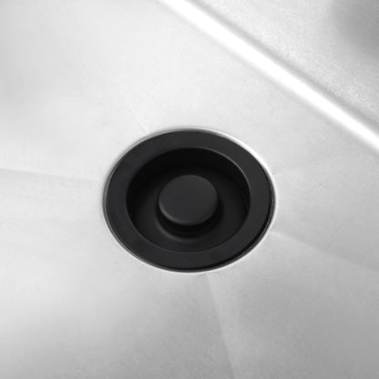 GD01-M Kitchen Sink Garbage Disposal Flange and Stopper in Matte Black