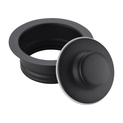 GD01-M Kitchen Sink Garbage Disposal Flange and Stopper in Matte Black