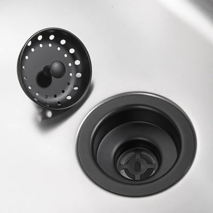 KS03-M 3-1/2 in. Drop-In Kitchen or Bar Sink Basket Strainer in Matte Black