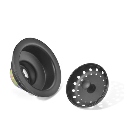 KS03-M 3-1/2 in. Drop-In Kitchen or Bar Sink Basket Strainer in Matte Black