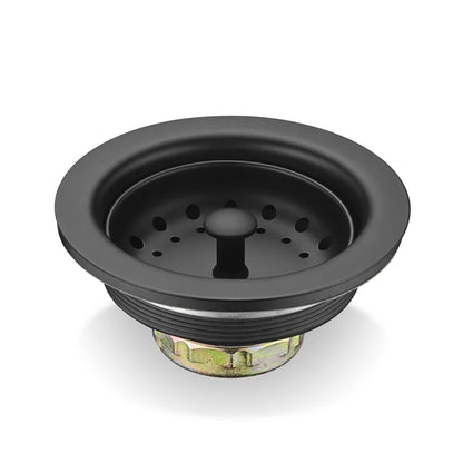 KS03-M 3-1/2 in. Drop-In Kitchen or Bar Sink Basket Strainer in Matte Black