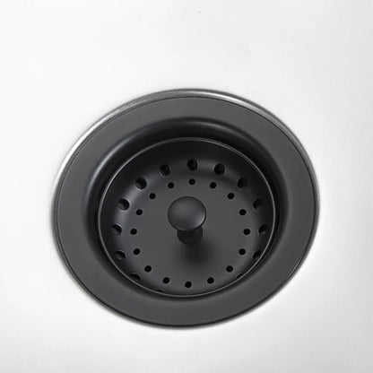 KS03-M 3-1/2 in. Drop-In Kitchen or Bar Sink Basket Strainer in Matte Black