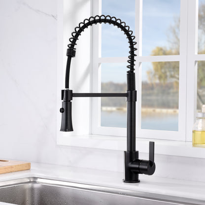 KTS13-TO Single-Handle Pull-Down Sprayer Kitchen Faucet with 2-Function Sprayhead in Oil Rubbed Bronze