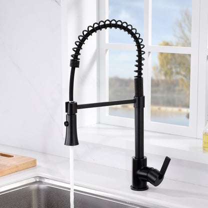 KTS13-TO Single-Handle Pull-Down Sprayer Kitchen Faucet with 2-Function Sprayhead in Oil Rubbed Bronze