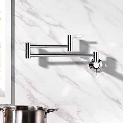 KTS17-TC Contemporary 2-Handle Wall-Mounted Pot Filler in Chrome