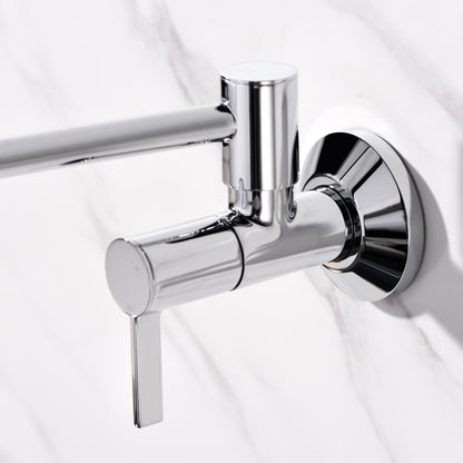 KTS17-TC Contemporary 2-Handle Wall-Mounted Pot Filler in Chrome