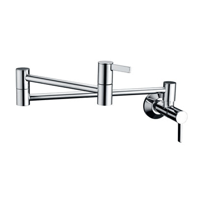 KTS17-TC Contemporary 2-Handle Wall-Mounted Pot Filler in Chrome