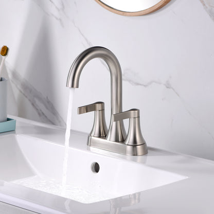 MSC11-TB 4 in. Centerset 2-Handle Bathroom Faucet in in Brushed Nickel
