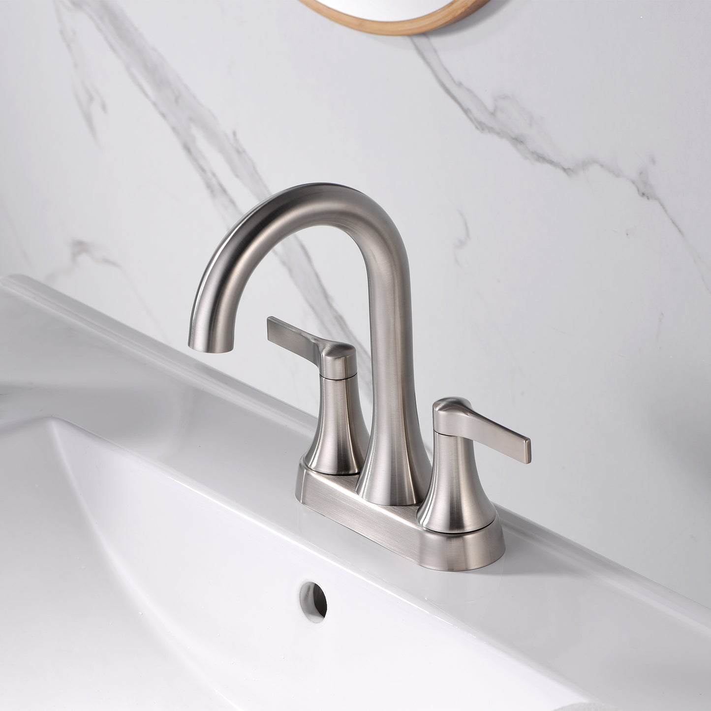 MSC11-TB 4 in. Centerset 2-Handle Bathroom Faucet in in Brushed Nickel