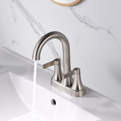 MSC11-TB 4 in. Centerset 2-Handle Bathroom Faucet in in Brushed Nickel