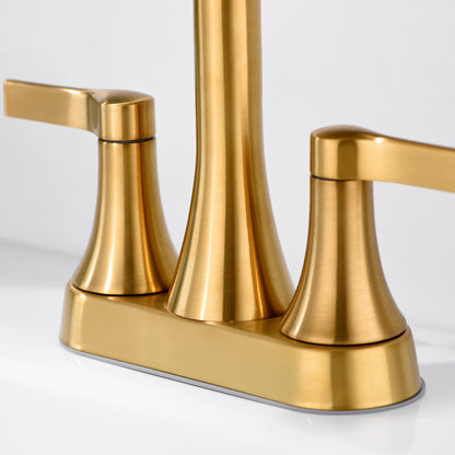 MSC11-TG 4 in. Centerset 2-Handle Bathroom Faucet in Brushed Gold