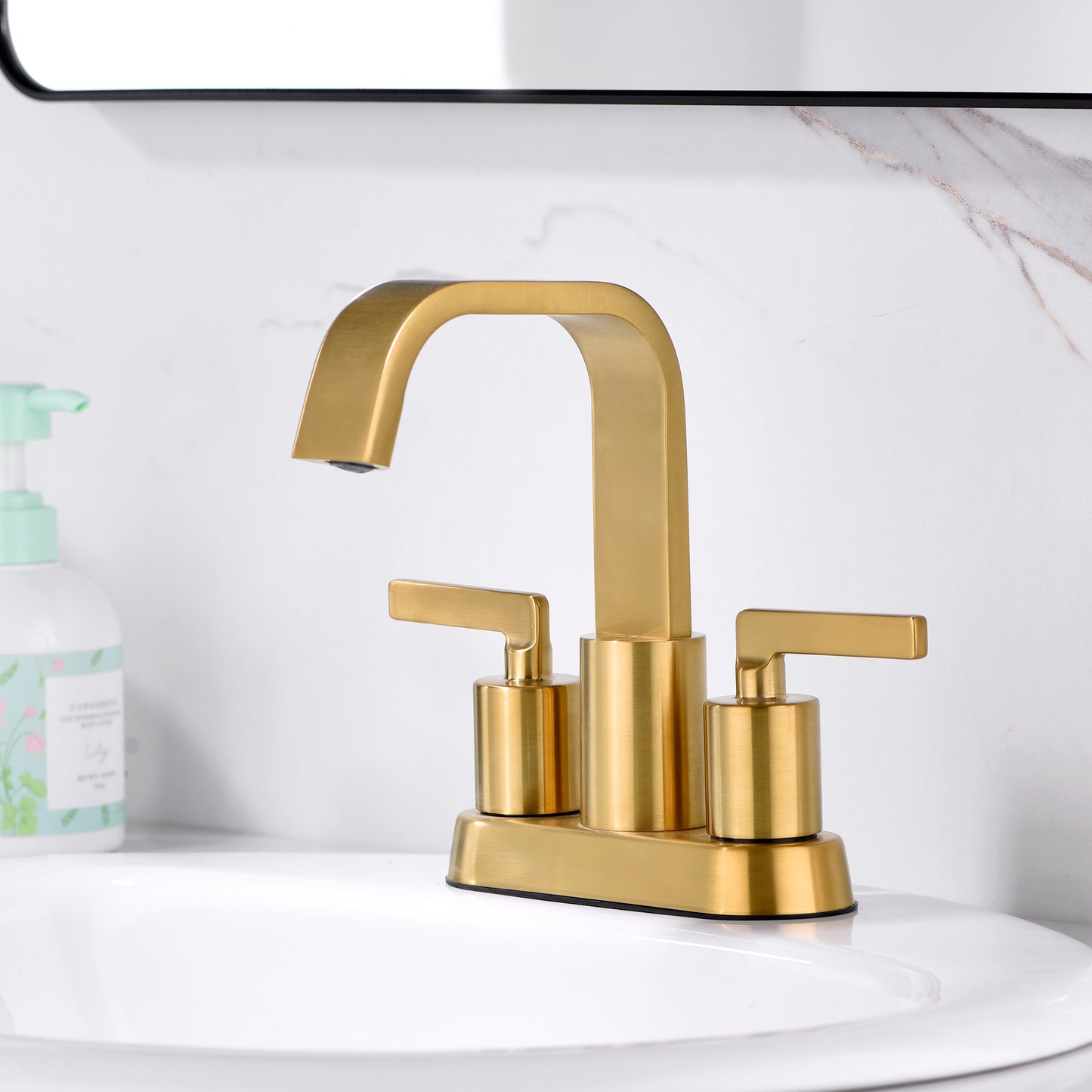 MSC14-TG 4 in. Centerset 2-Handle Bathroom Faucet in Brushed Gold