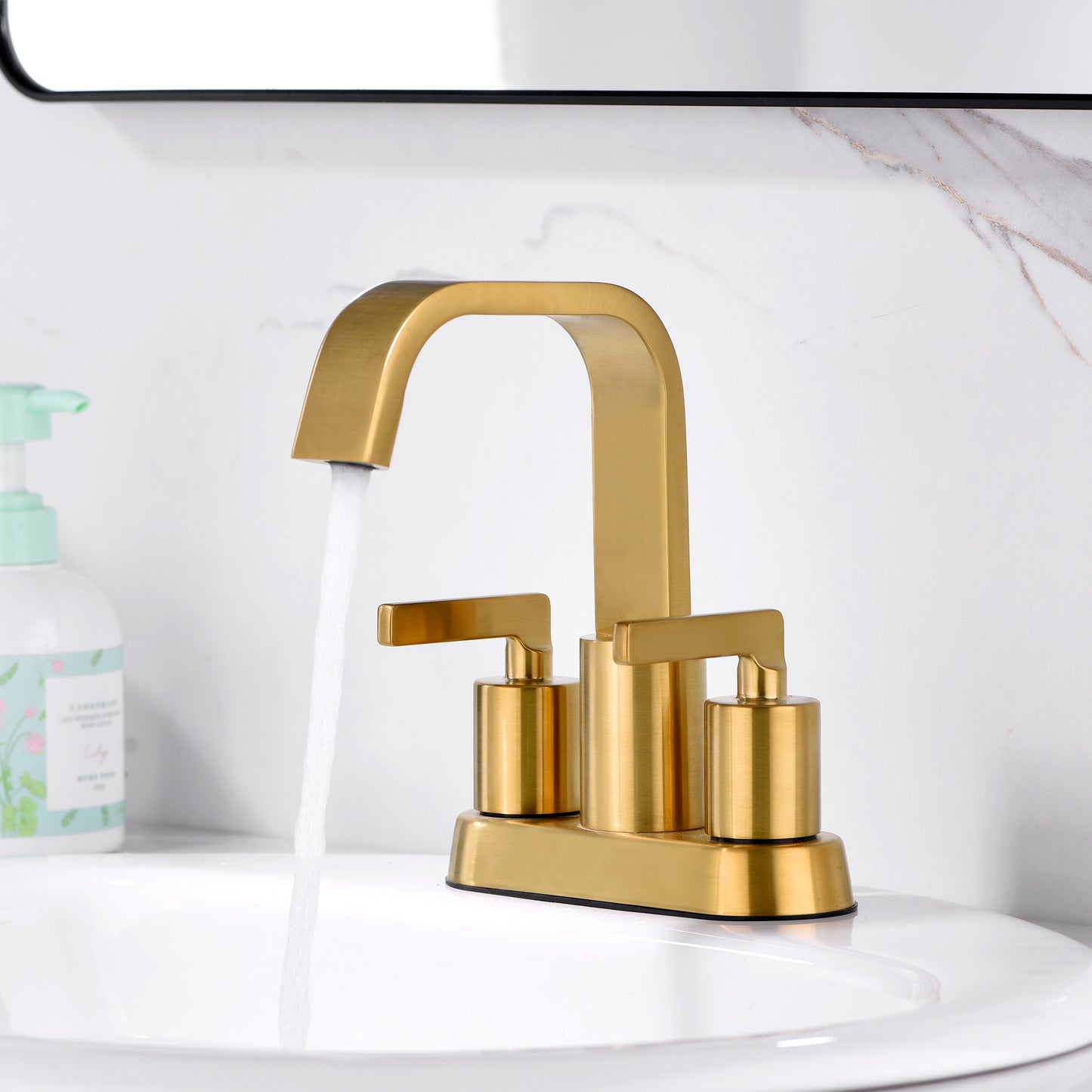 MSC14-TG 4 in. Centerset 2-Handle Bathroom Faucet in Brushed Gold